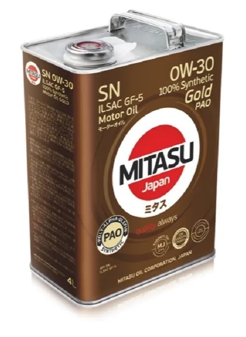 Масло 0w30 4л Mitasu MJ-103 Gold SN